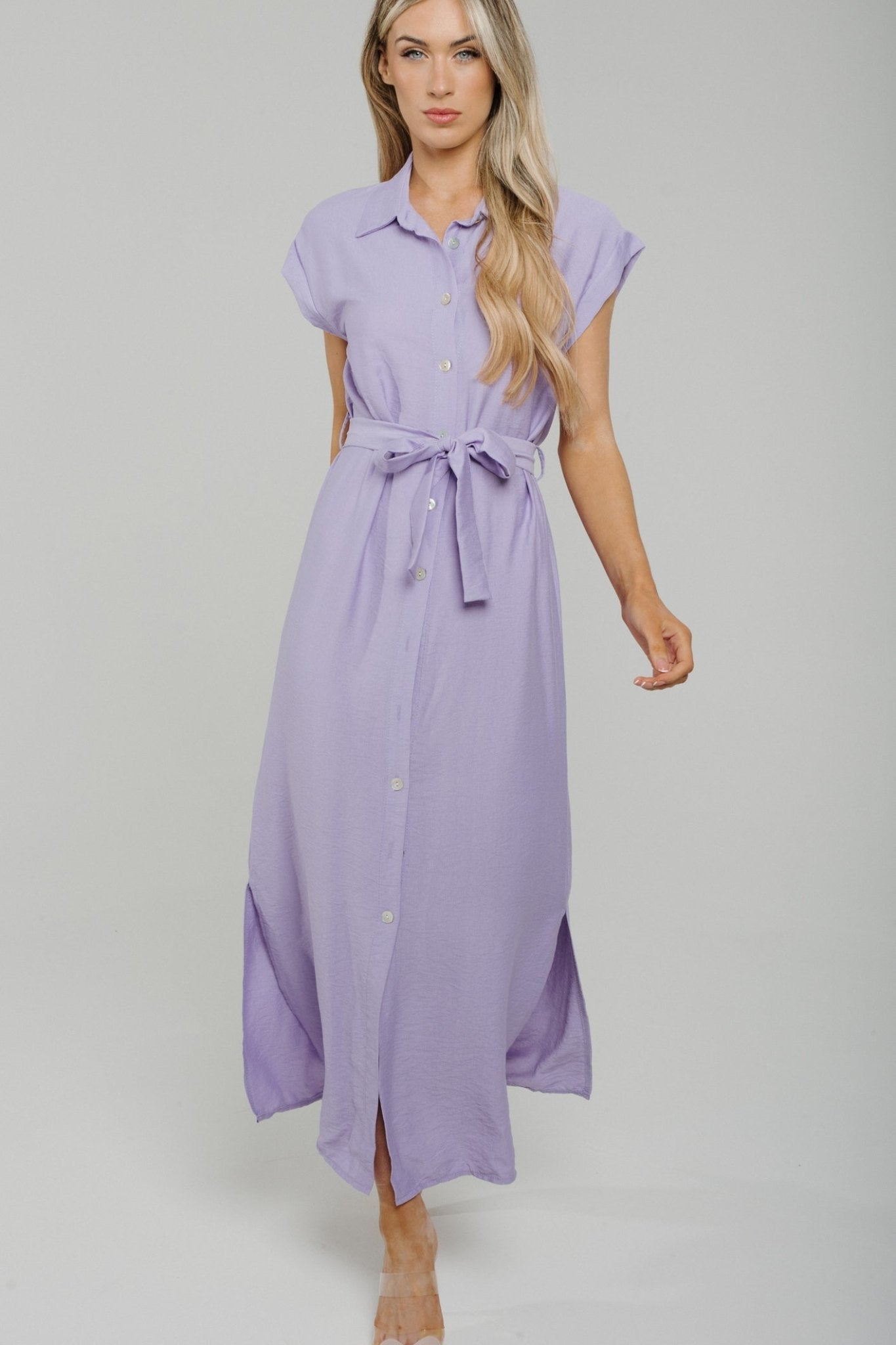 Polly Shirt Dress In Lilac - The Walk in Wardrobe