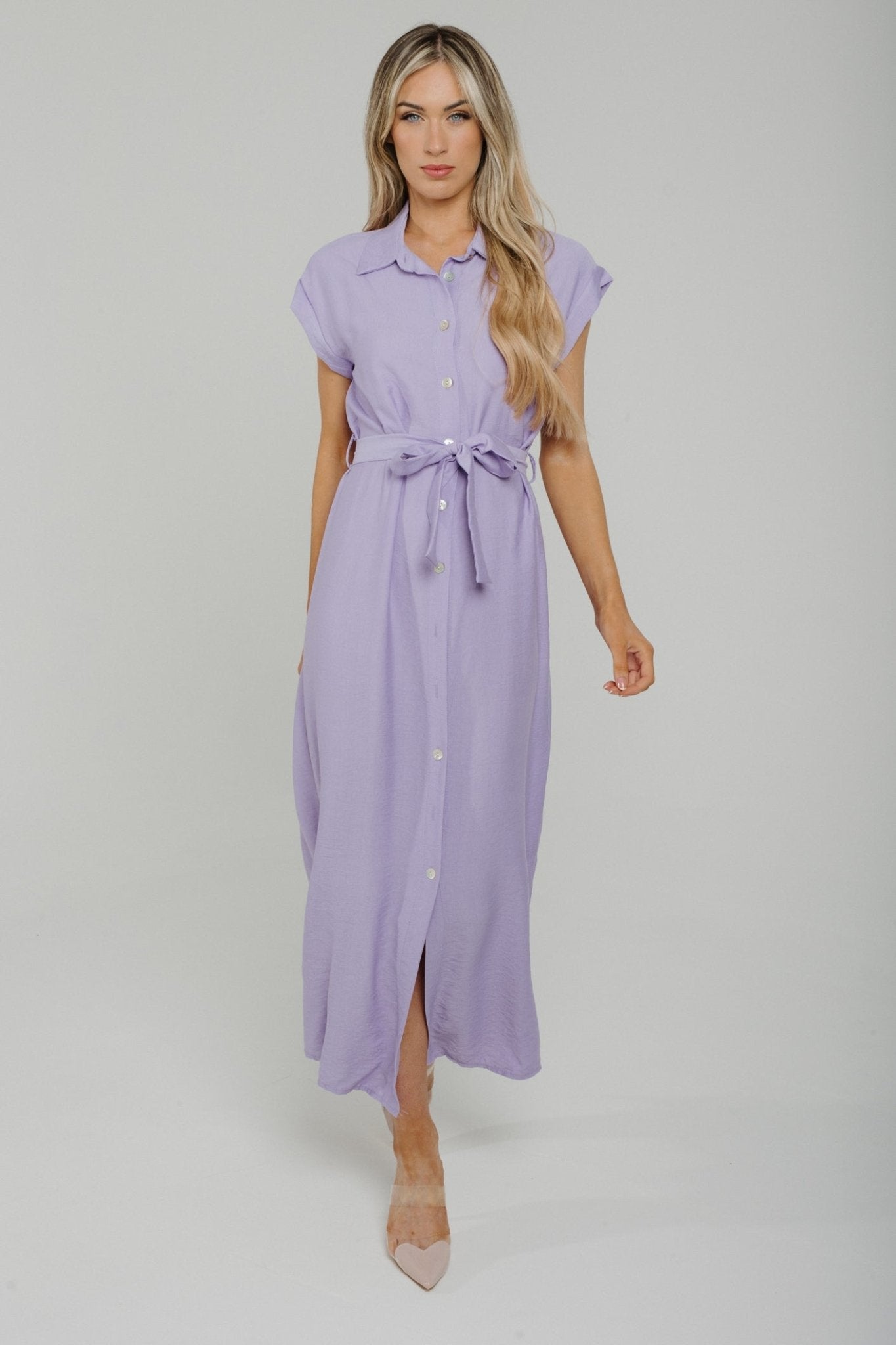 Polly Shirt Dress In Lilac - The Walk in Wardrobe