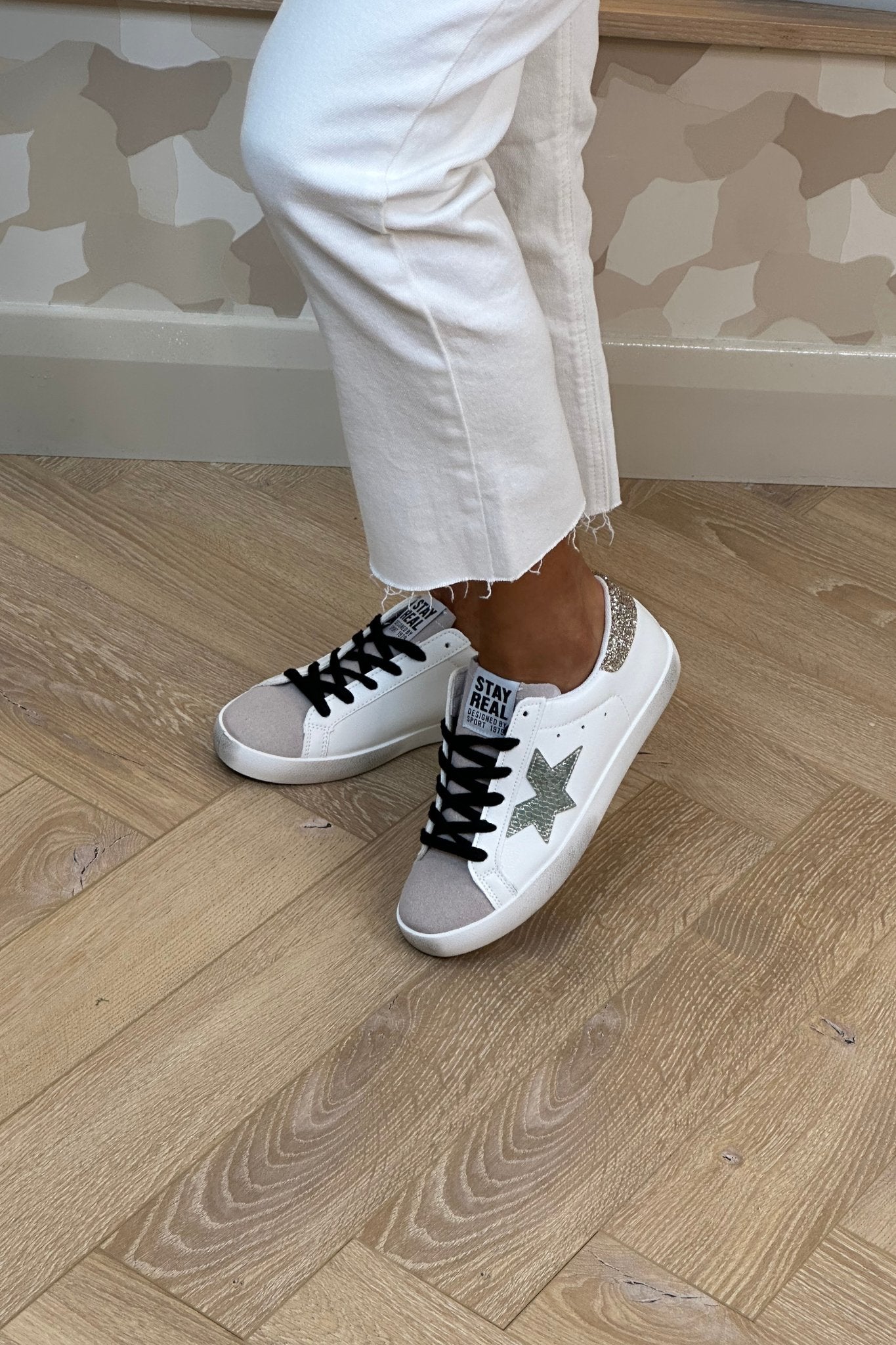 Polly Star Trainer In Neutral Mix - The Walk in Wardrobe
