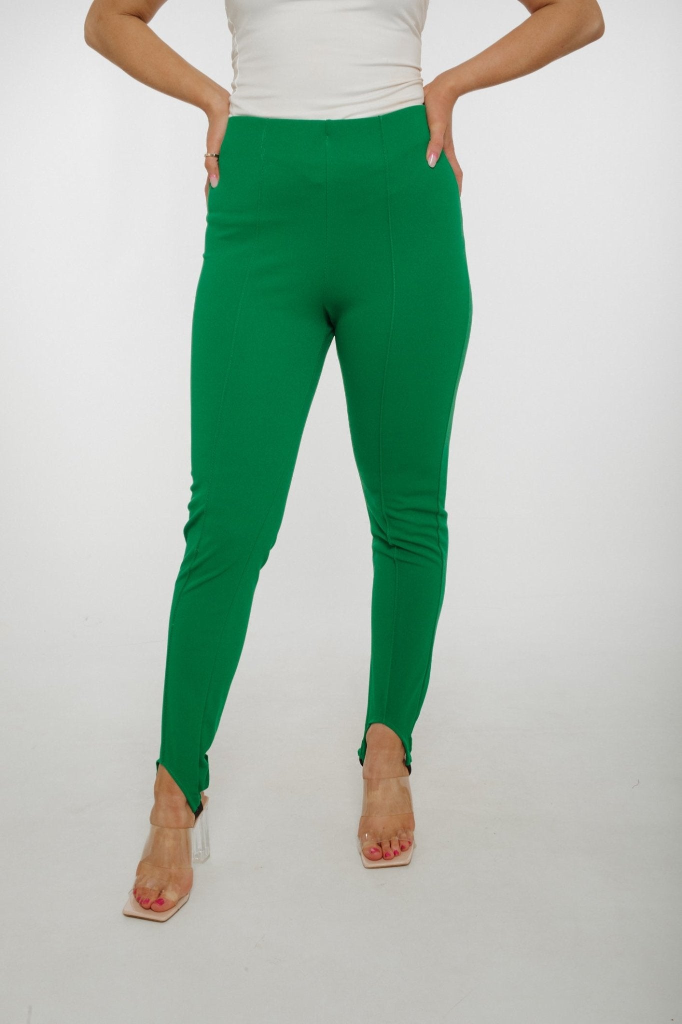 Polly Stirrup Legging In Green - The Walk in Wardrobe