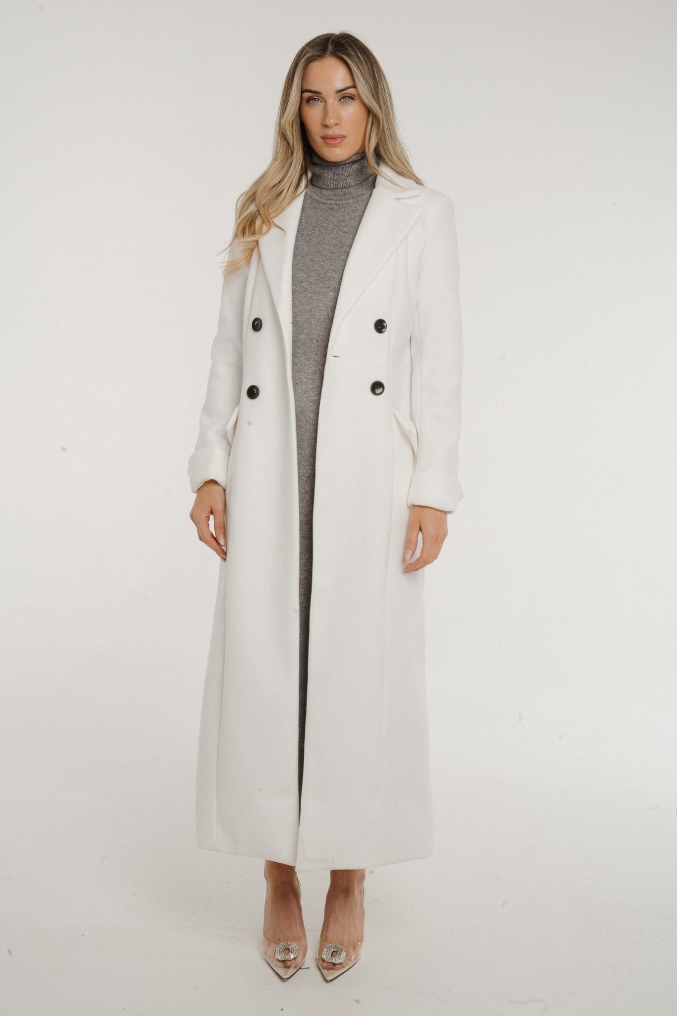 Long white deals duster coat