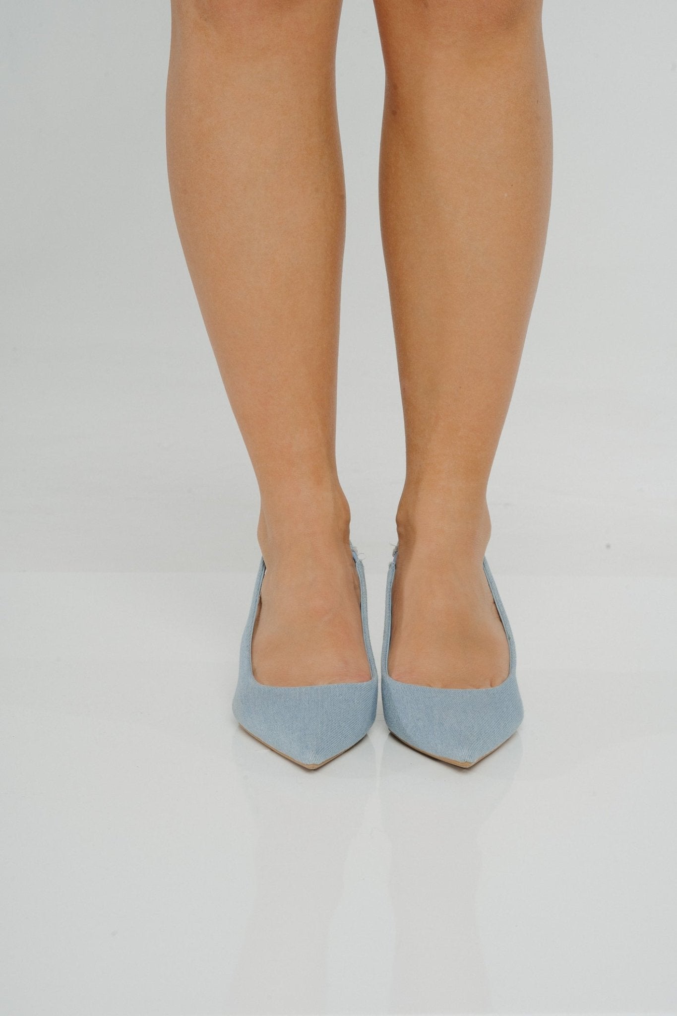 Sadie Slingback Heel In Light Blue - The Walk in Wardrobe