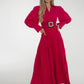 Taylor Belted Pleat Dress In Fuchsia - The Walk in Wardrobe