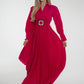 Taylor Belted Pleat Dress In Fuchsia - The Walk in Wardrobe