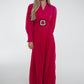 Taylor Belted Pleat Dress In Fuchsia - The Walk in Wardrobe
