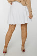 Yasmin Pleated Skirt In White - The Walk in Wardrobe